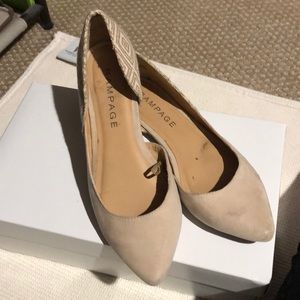 Rampage suede like Beige ballet flats